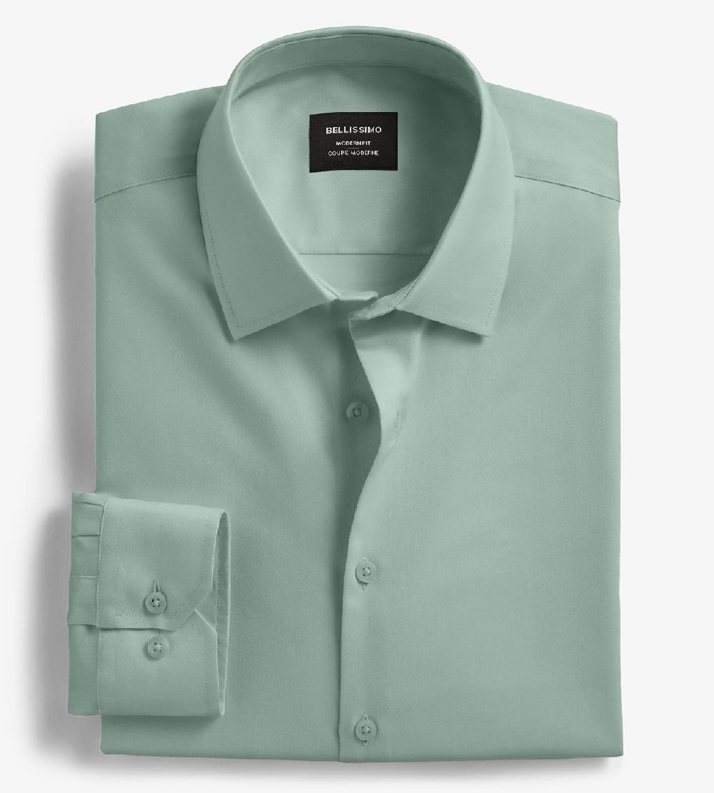 Tip Top Modern Fit Non-Iron Sateen Dress Shirt