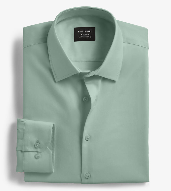 tip top Modern Fit Non-Iron Sateen Dress Shirt