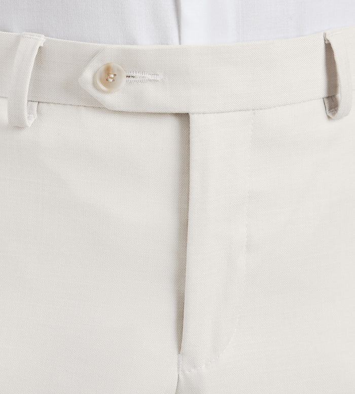 Tip Top Modern Fit Off White Solid Suit Pants