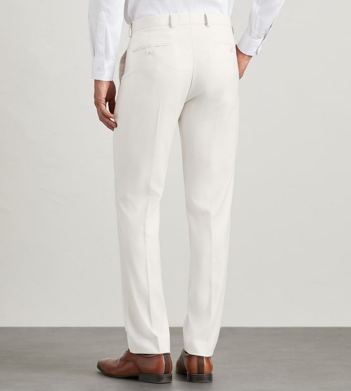 Tip Top Modern Fit Off White Solid Suit Pants