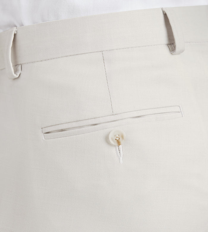 Tip Top Modern Fit Off White Solid Suit Pants