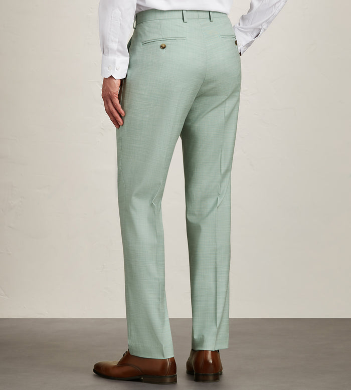 Tip Top Modern Fit Pale Green Solid Suit Pants