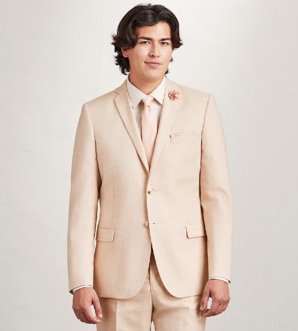 Tip Top Modern Fit Pale Peach Solid Suit