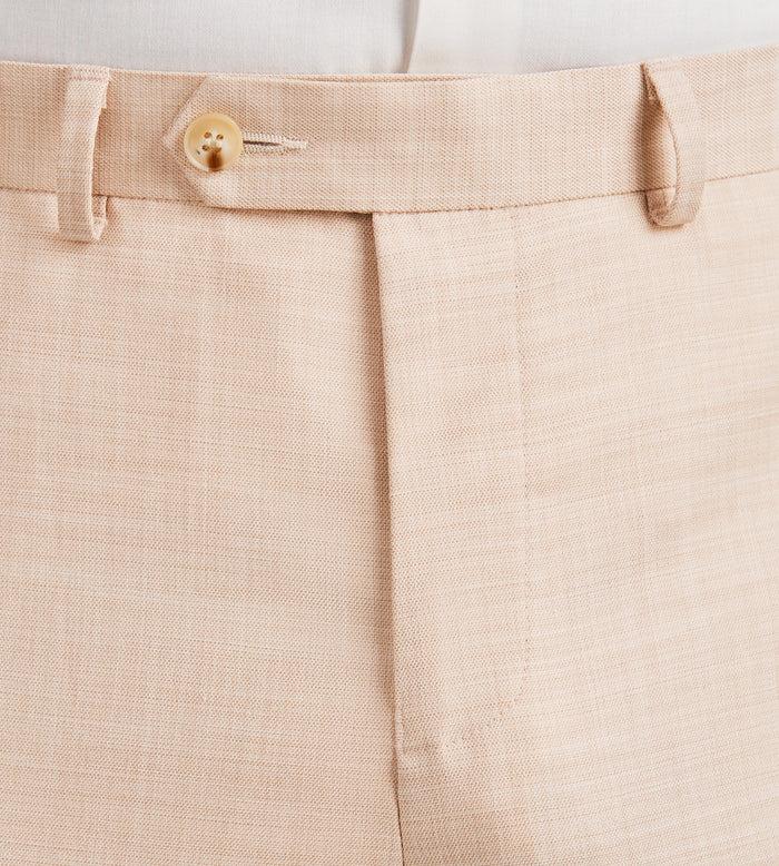 Tip Top Modern Fit Pale Peach Solid Suit Pants