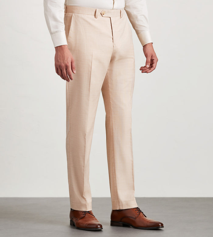 tip top Modern Fit Pale Peach Solid Suit Pants