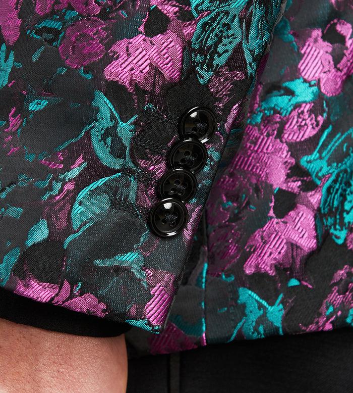 Tip Top Modern Fit Purple Jacquard Tuxedo