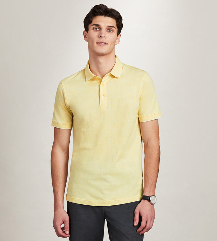 tip top Modern Fit Short Sleeve Jacquard Polo