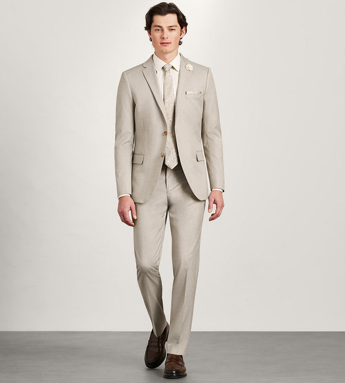 Tip Top Modern Fit Tan Solid Suit