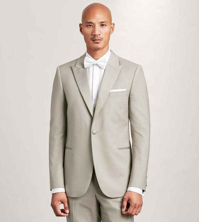 tip top Modern Fit Tan Solid Tuxedo