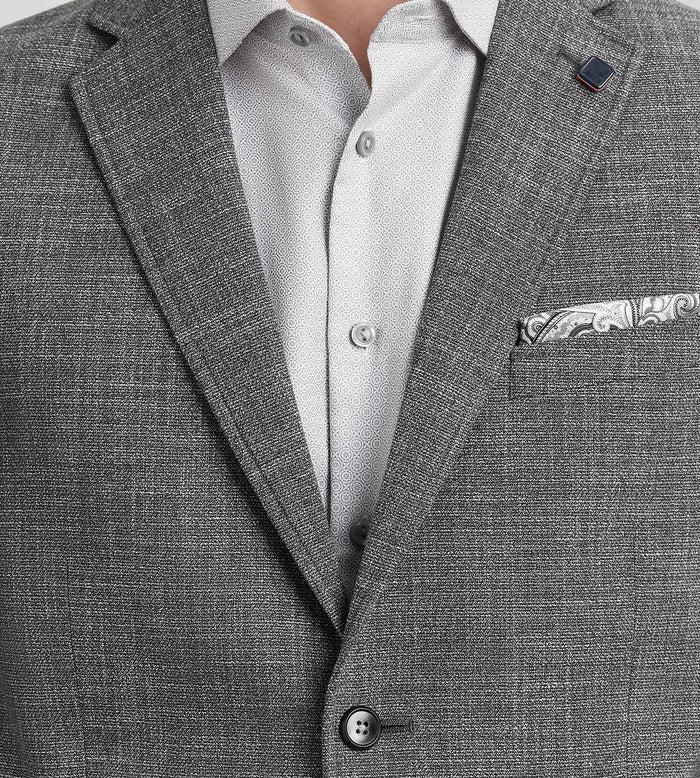 Tip Top Modern Fit Textured Solid Sport Jacket
