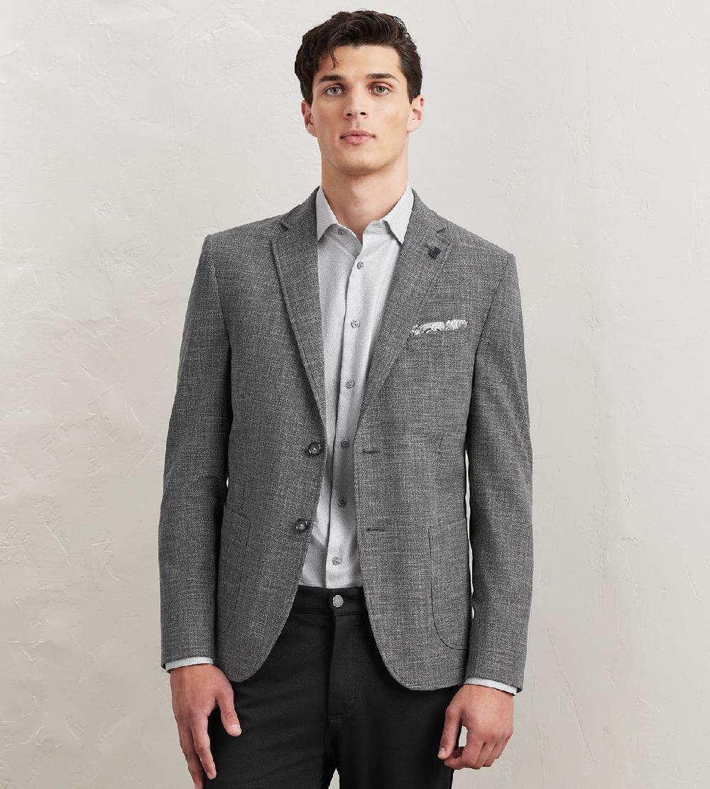 Tip Top Modern Fit Textured Solid Sport Jacket