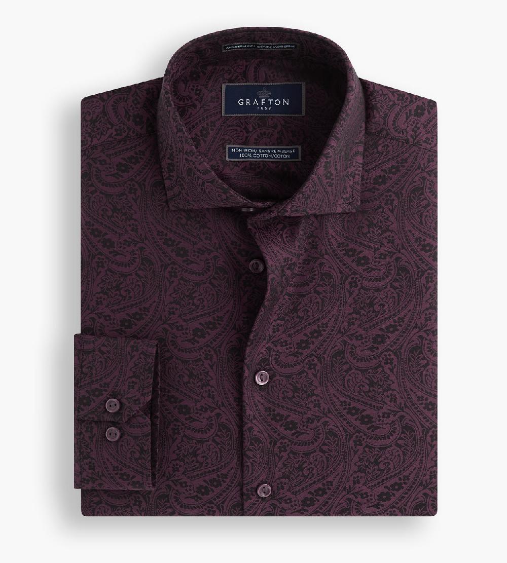 Tip Top Modern Fit Ultra-Luxe Paisley Dress Shirt