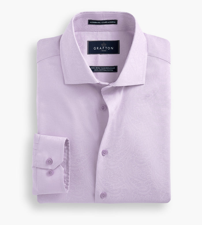 Tip Top Modern Fit Ultra-Luxe Paisley Dress Shirt
