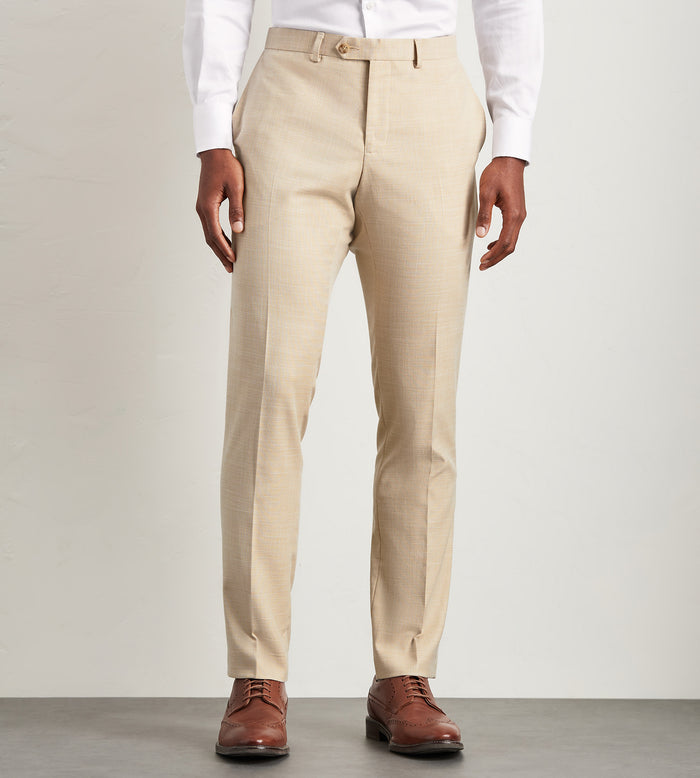 tip top Modern Fit Wheat Solid Suit Pants