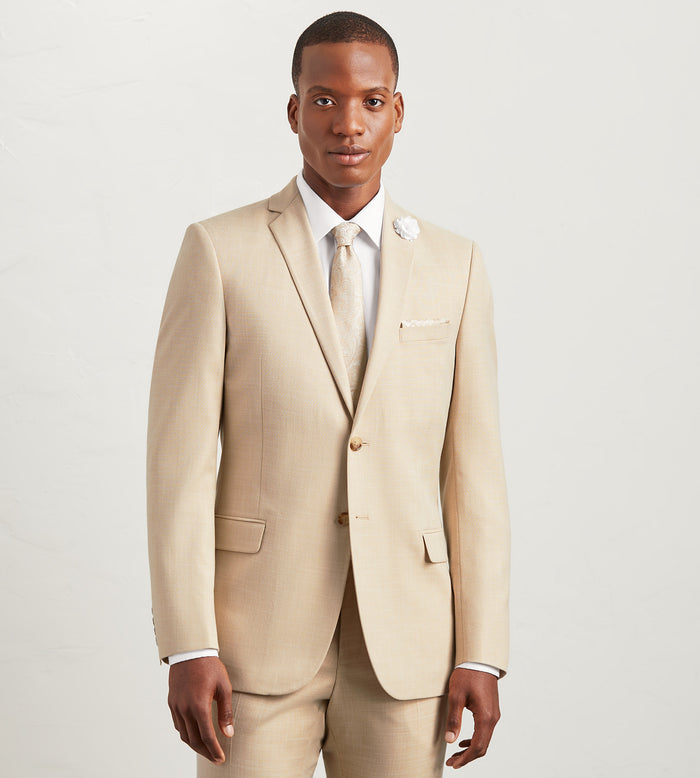 tip top Modern Fit Wheat Solid Suit