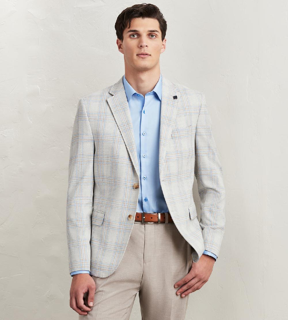 Tip Top Modern Fit Woven Plaid Sport Jacket