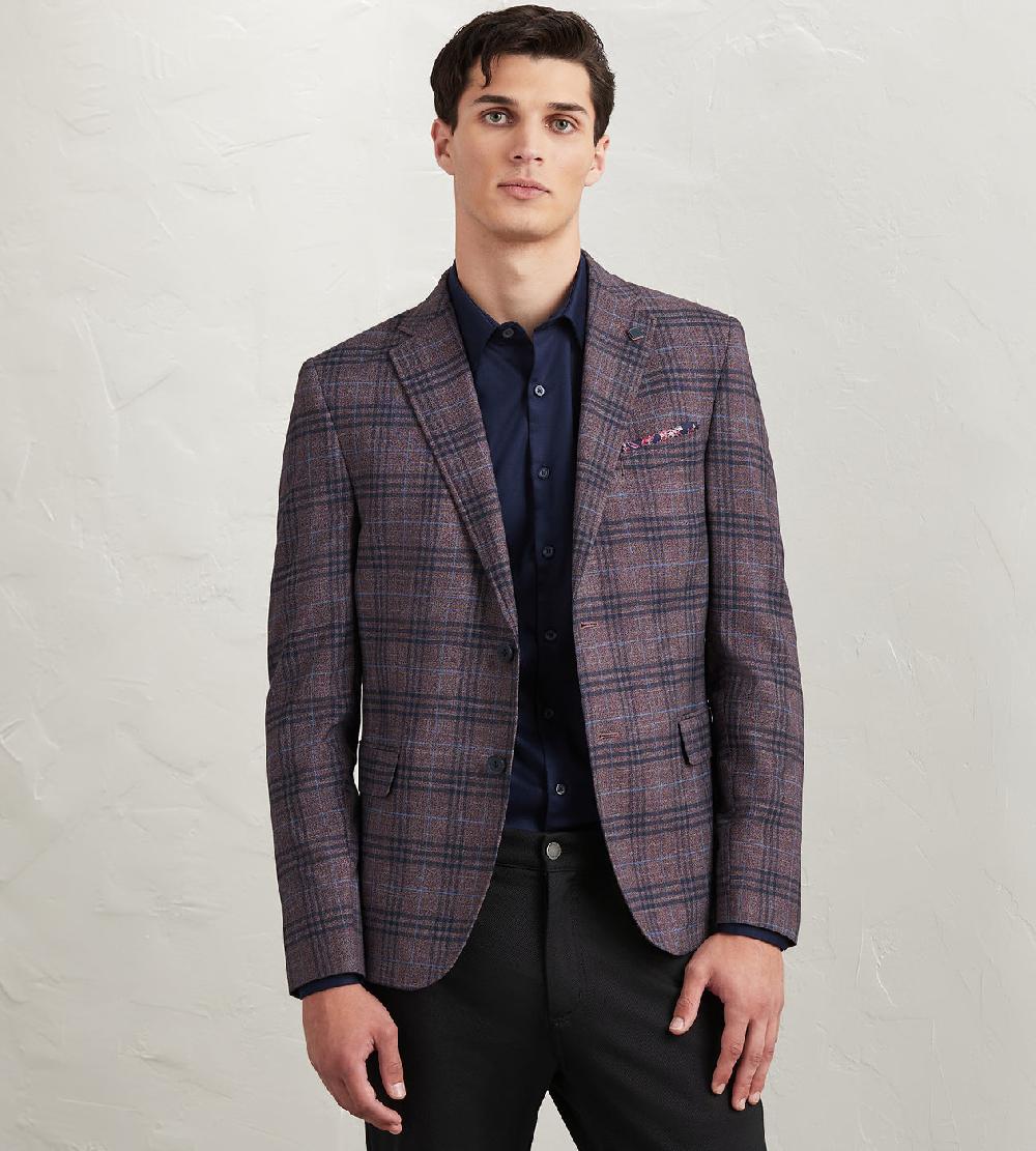 Tip Top Modern Fit Woven Plaid Sport Jacket