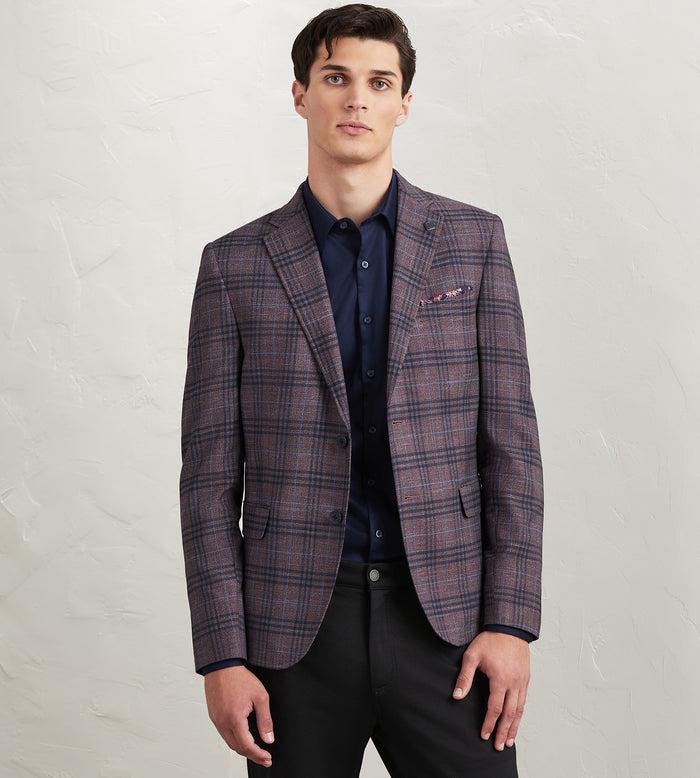 tip top Modern Fit Woven Plaid Sport Jacket