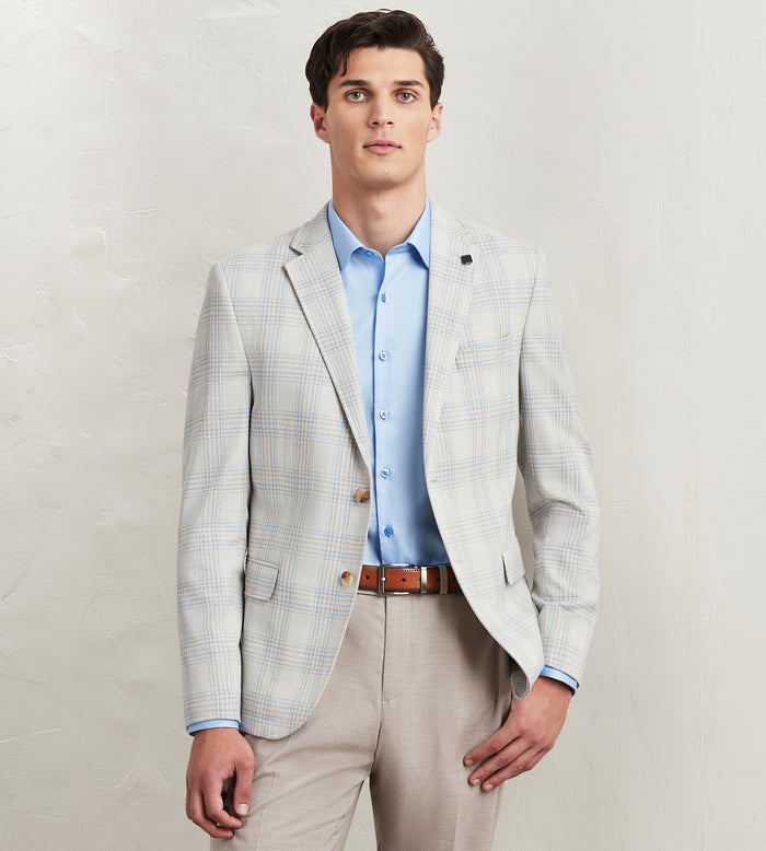 tip top Modern Fit Woven Plaid Sport Jacket