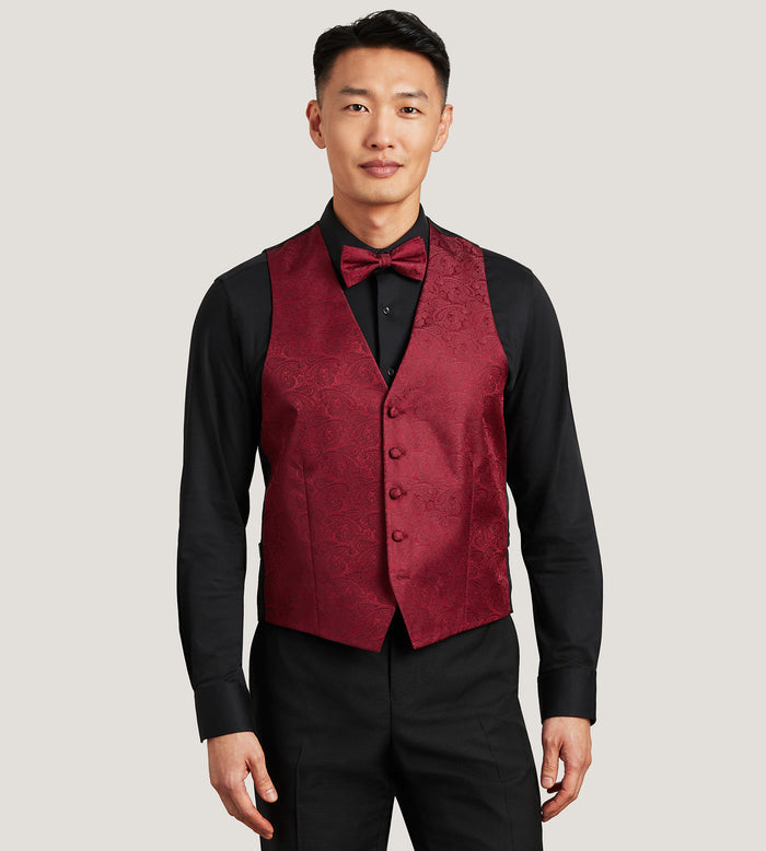 tip top Paisley Tonal Suit Vest