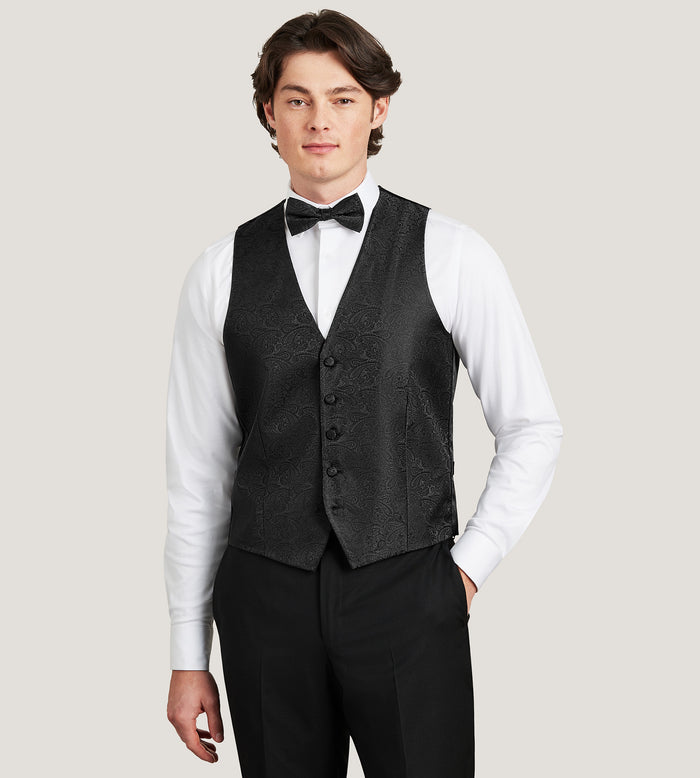tip top Paisley Tonal Suit Vest
