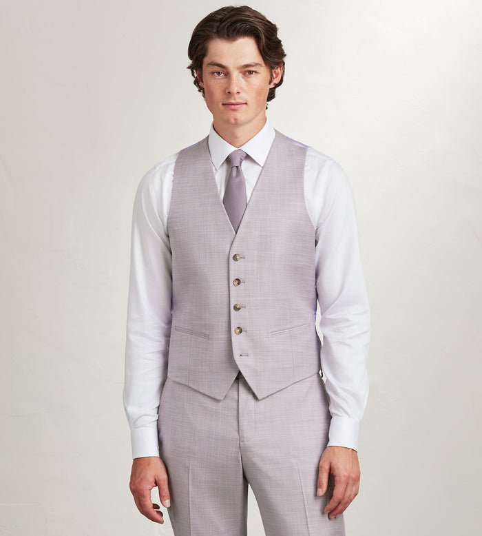 tip top Pale Purple Solid Suit Vest