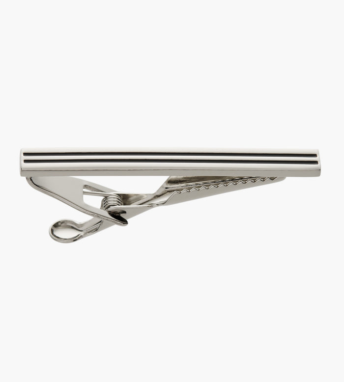 tip top Silver Stripe Tie Bar