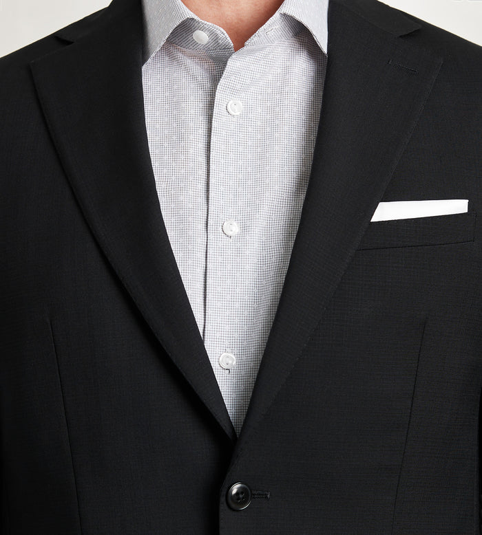 Tip Top Slim Fit Black Neat Suit