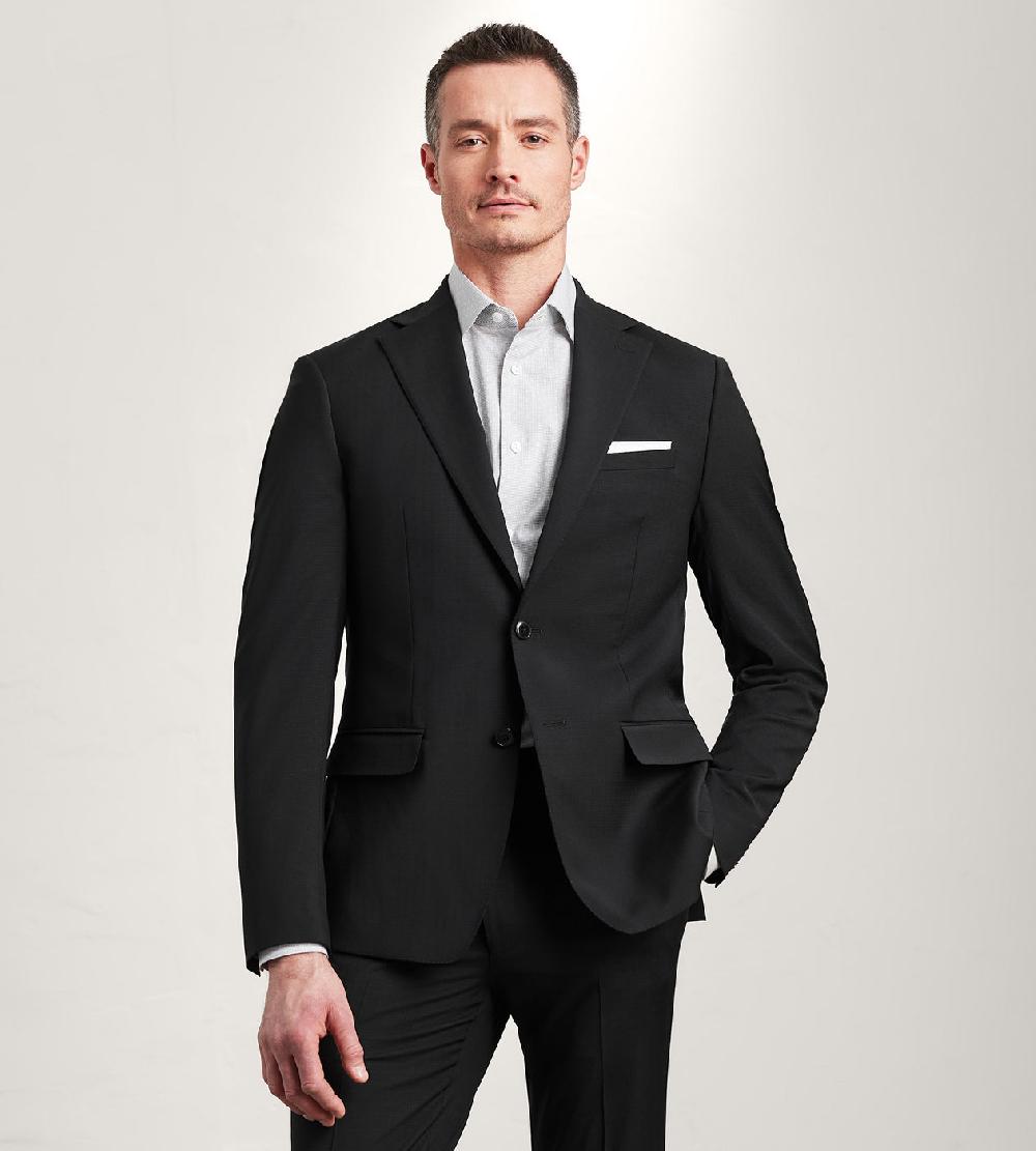 Tip Top Slim Fit Black Neat Suit
