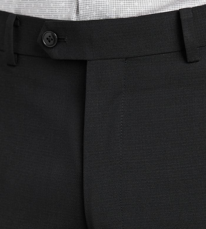 Tip Top Slim Fit Black Neat Suit Pants