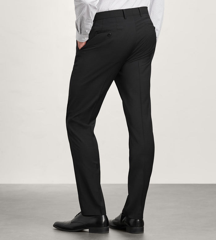 Tip Top Slim Fit Black Neat Suit Pants