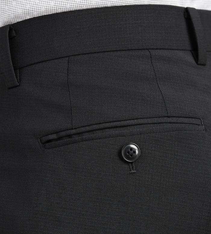 Tip Top Slim Fit Black Neat Suit Pants