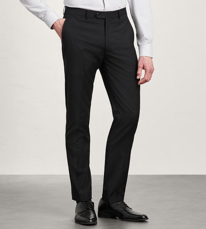 tip top Slim Fit Black Neat Suit Pants