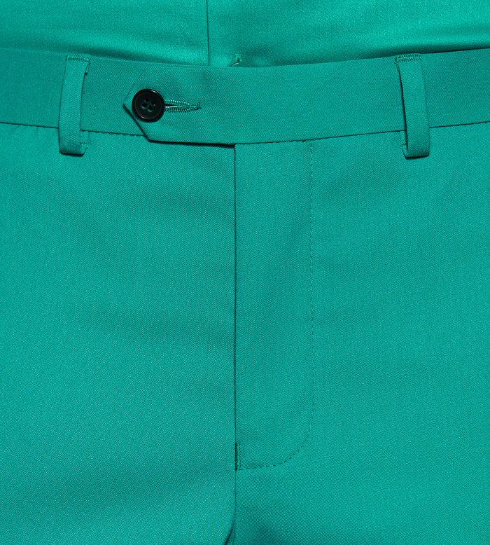 Tip Top Slim Fit Bright Green Solid Suit Pants