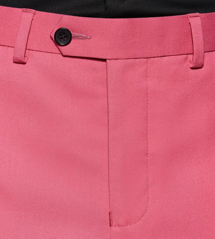 Tip Top Slim Fit Bright Pink Solid Suit Pants