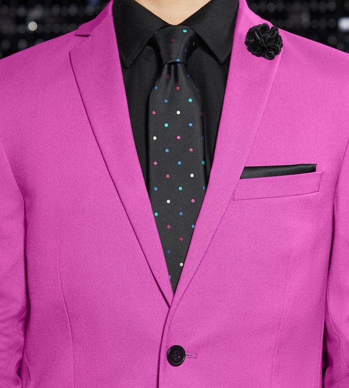 Tip Top Slim Fit Bright Purple Solid Suit