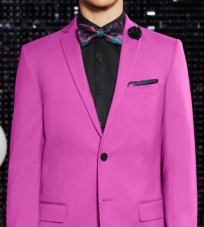 Tip Top Slim Fit Bright Purple Solid Suit