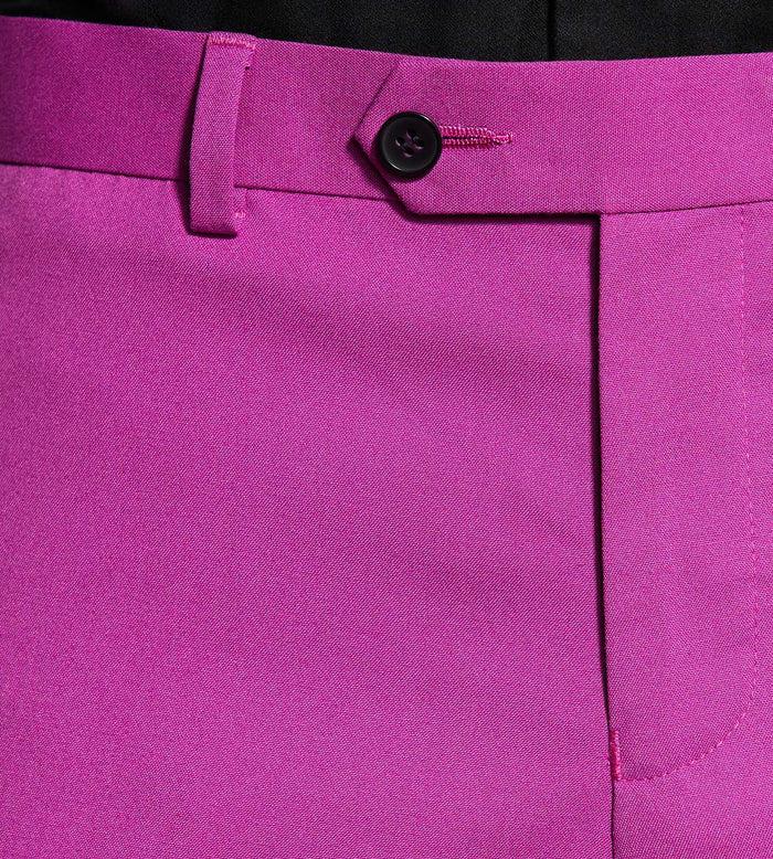 Tip Top Slim Fit Bright Purple Solid Suit Pants