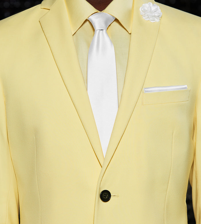 Tip Top Slim Fit Bright Yellow Solid Suit