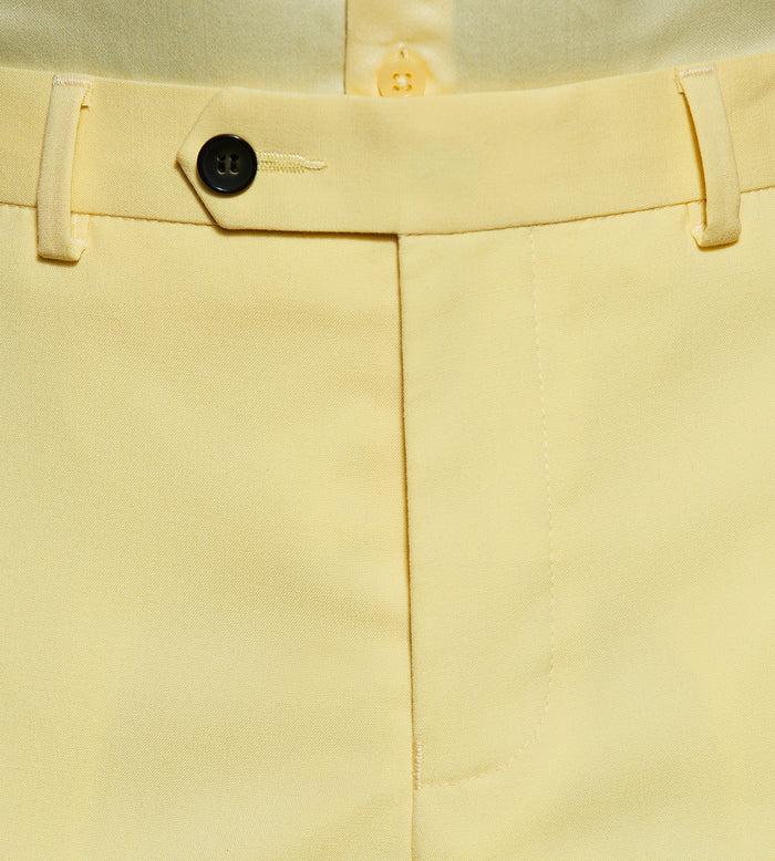 Tip Top Slim Fit Bright Yellow Solid Suit Pants