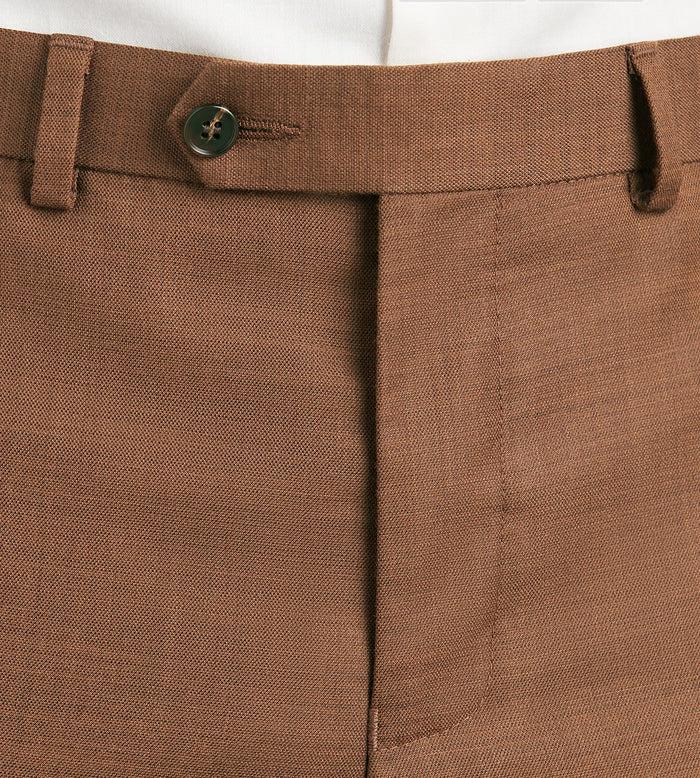 Tip Top Slim Fit Cappuccino Solid Suit Pants