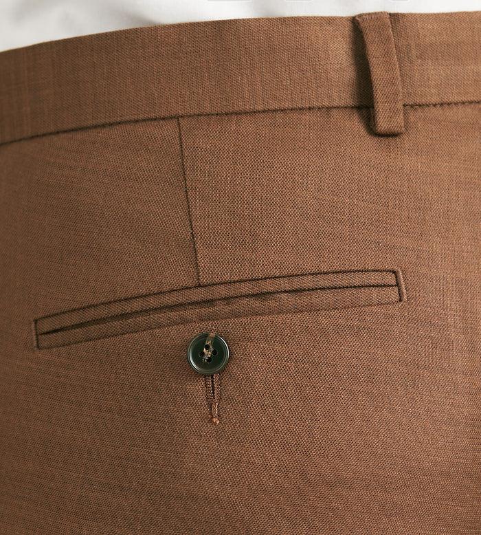 Tip Top Slim Fit Cappuccino Solid Suit Pants