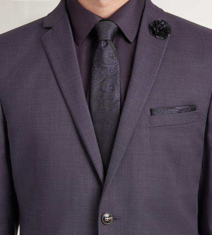 Tip Top Slim Fit Deep Purple Solid Suit