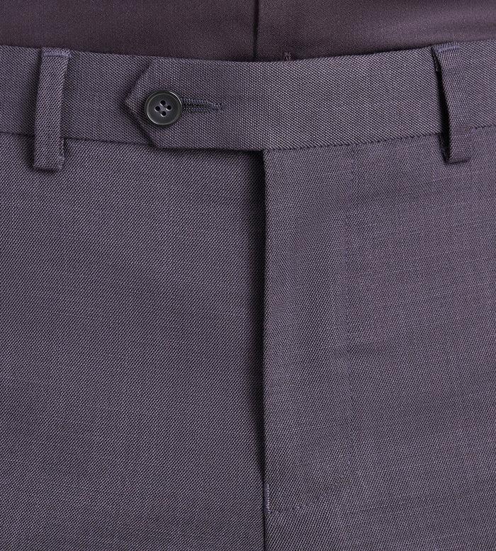 Tip Top Slim Fit Deep Purple Solid Suit Pant
