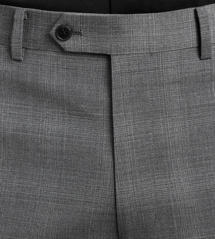 Tip Top Slim Fit Grey Plaid Suit Pants