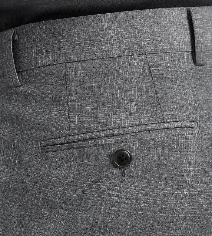 Tip Top Slim Fit Grey Plaid Suit Pants