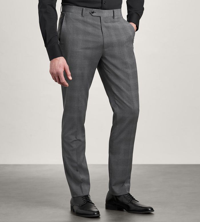 tip top Slim Fit Grey Plaid Suit Pants