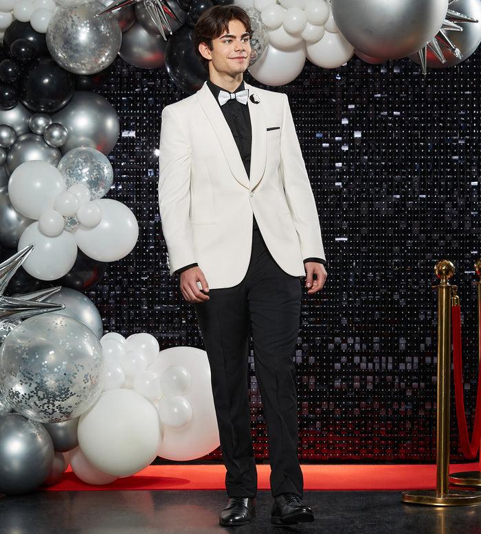 Tip Top Slim Fit Ivory Solid Tuxedo