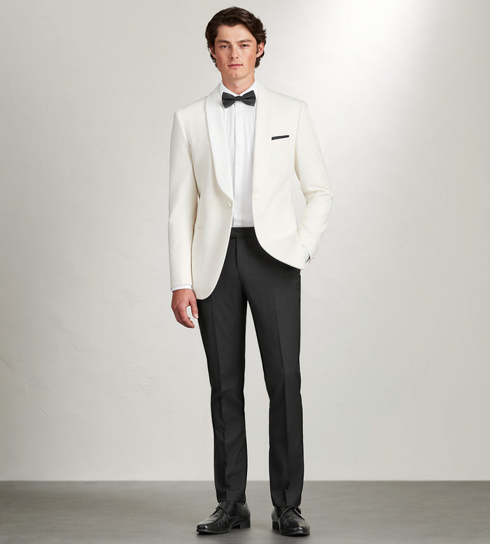 Tip Top Slim Fit Ivory Solid Tuxedo
