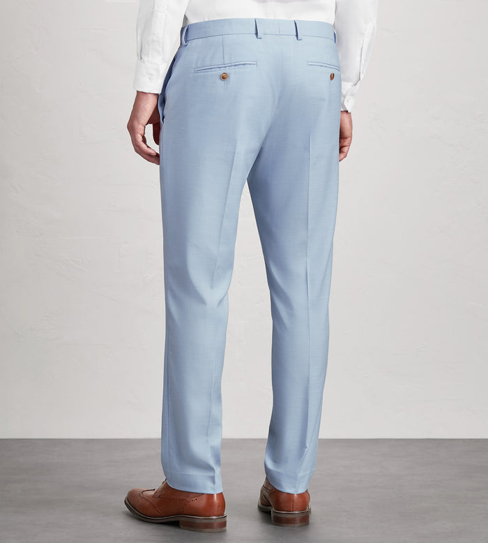 Tip Top Slim Fit Light Blue Solid Suit Pants